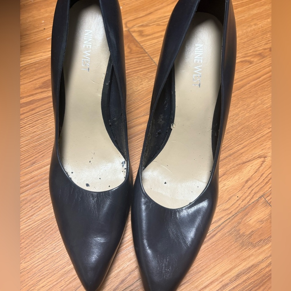 Navy blue pointed toe heels from Nine West